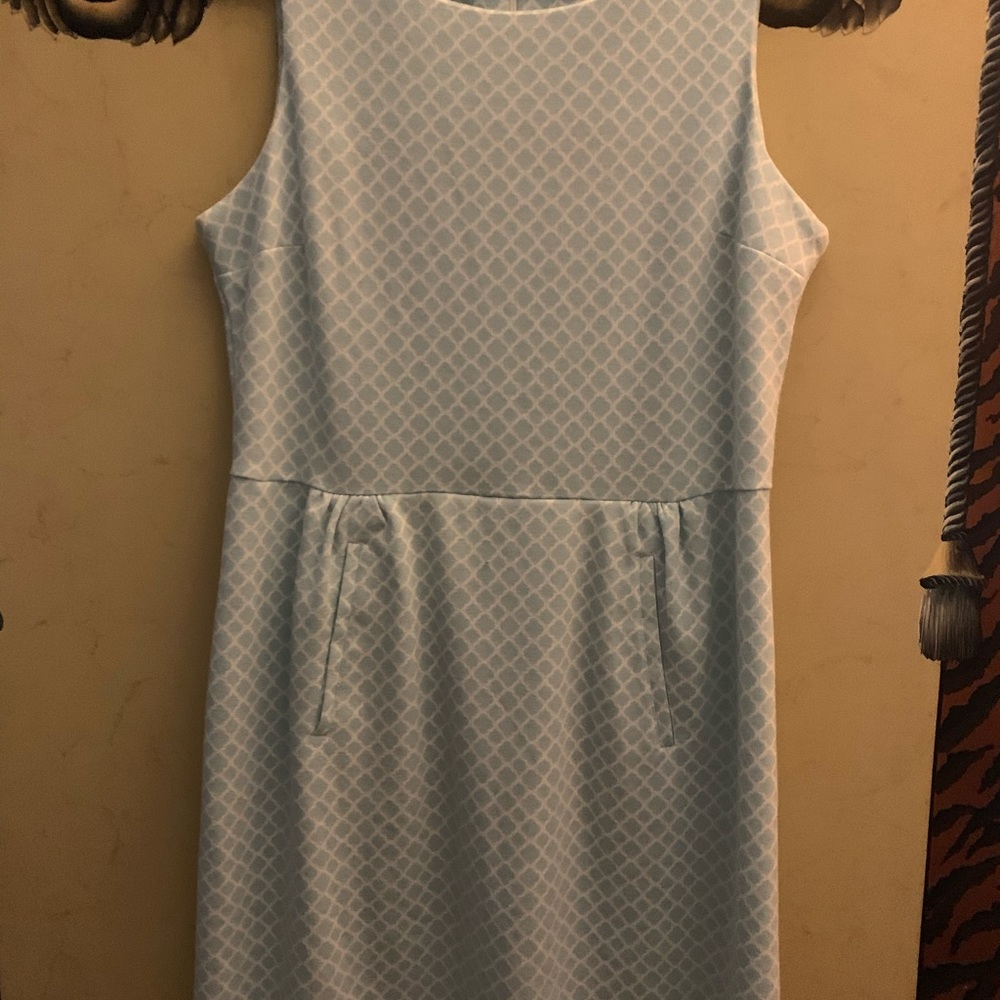 Blue & White pocketed dress Sz Large